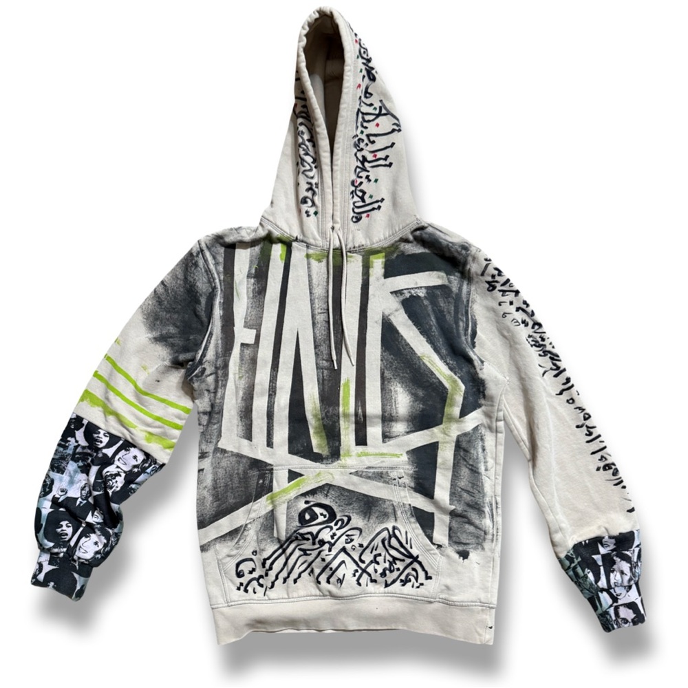 One of one, hand painted Father’s Haus X Bulushi Men's Graphic Hoodie - Picture 1 of 7